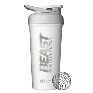 BlenderBottle Strada Insulated Stainless Steel Shaker Cup with Flip Cap,  24oz, White